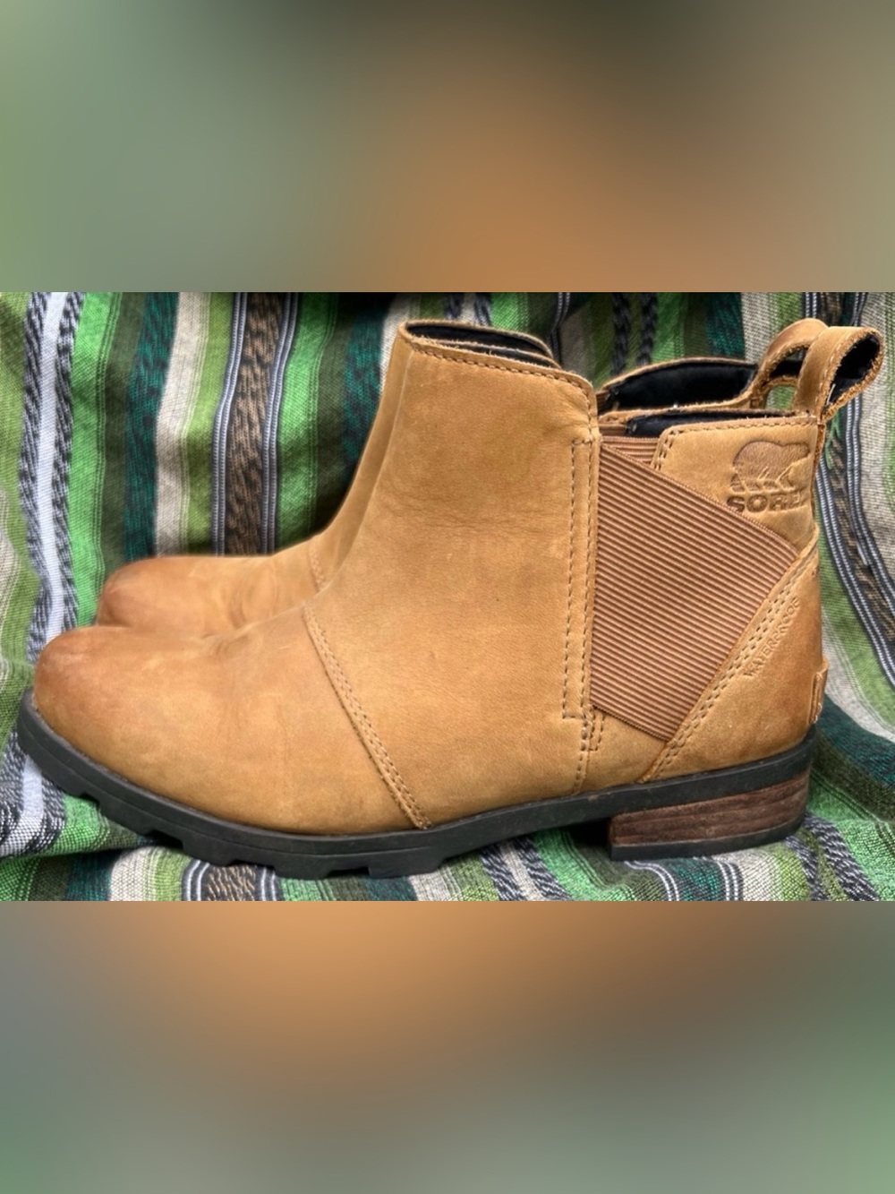 SOREL Emelie Chelsea Leather Low Ankle Boots 6.5